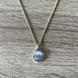 Gray Teardrop Pendant Necklace by Kendra Scott